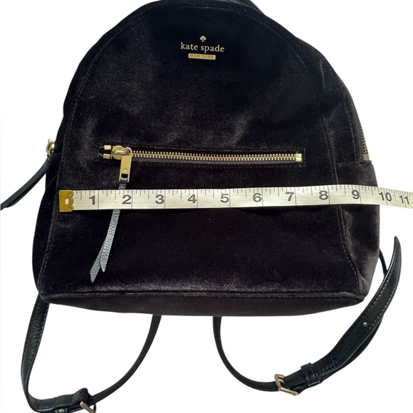 Kate Spade New York Dawn Place Velvet Sammi Small Black Backpack EUC main image 6